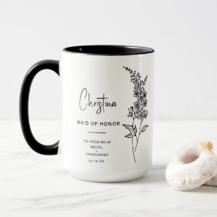 Juli Maid of honor Larkspur Birth Flower Mugg
