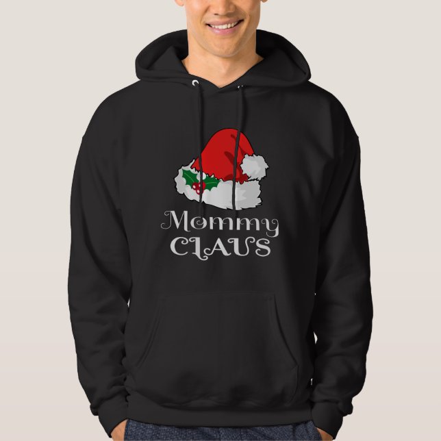 Juli Mamma Claus Matching Pajama Santa Hat X- Hoodie (Framsida)