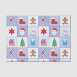 Juli Mönster - Handbok - blått