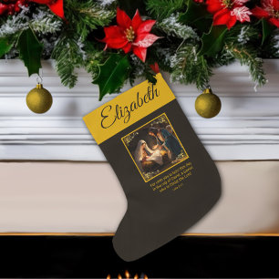 Juli Nativitet Heliga - julklapp Stor Julstrumpa