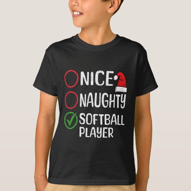 Juli Naughty Softball Player jul L T Shirt (Framsida)
