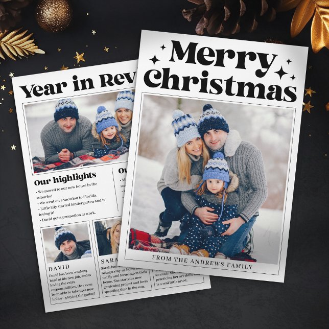 Juli-nyhetsbladet År i granskningsfamiljens foto Julkort (Skapare uppladdad)