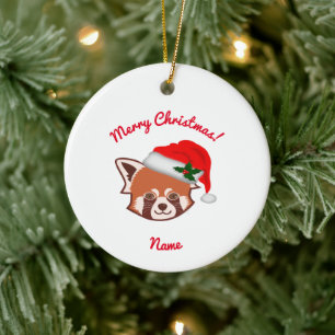 Juli och Juli Red Panda Julprydnad Julgransprydnad Keramik