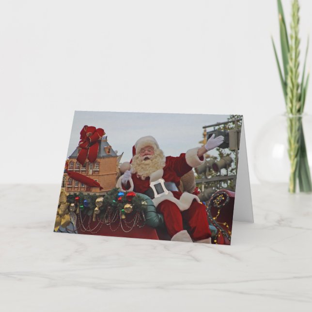 Juli Parad Santa Tradition City Attraktion Helgkort (Framsida)
