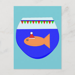 Juli Party Goldfish-vykort Vykort