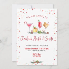 Juli Party Helgdag Cocktail - jularbete Inbjudningar