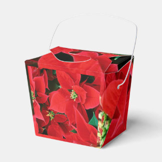 Juli Poinsettia Favor Box Kinesisk mat Stil Presentaskar