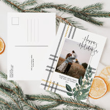 Juli-pset Greenery Helgdag Photo Postcard