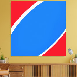 JULI Roligt Bright Rött vitt blått Modern Art Kurv Canvastryck