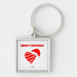 Juli Santa Heart Premium Square, Nyckelring