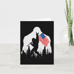 Juli-shirt Bigfoot Sasquatch Usa Amerikansk Flagga Kort