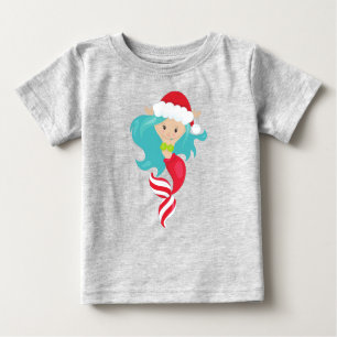 Juli-Sjöjungfrun, Santa Hat, Julafton, nyår T Shirt