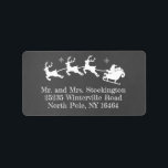 Juli Sleigh Helgdag Jul Chalkboard Adressetikett<br><div class="desc">perfekt för trendigets juletikett för din e-post,  men kan också anpassas som ett klistermärke för märkre av gåva.</div>