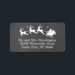 Juli Sleigh Helgdag Jul Chalkboard Adressetikett<br><div class="desc">perfekt för trendigets juletikett för din e-post,  men kan också anpassas som ett klistermärke för märkre av gåva.</div>