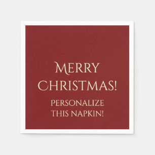 Juli Solid 02-Red-PAPPRA PARTY NAPKINS Pappersservett