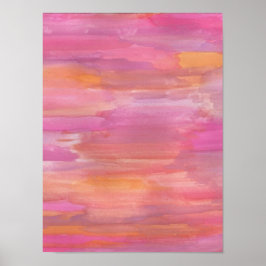 Juli Soluppgång, vattenfärger Poster