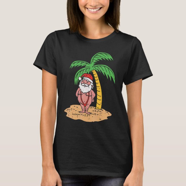 Juli Sommardräkt i juli Beach Gif T Shirt (Framsida)