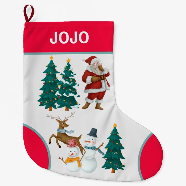 Juli - stor julklapp julstrumpa (Framsidan)
