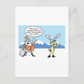 Juli-Tecknaden Santa and Reindeer på Strejka Helg Vykort