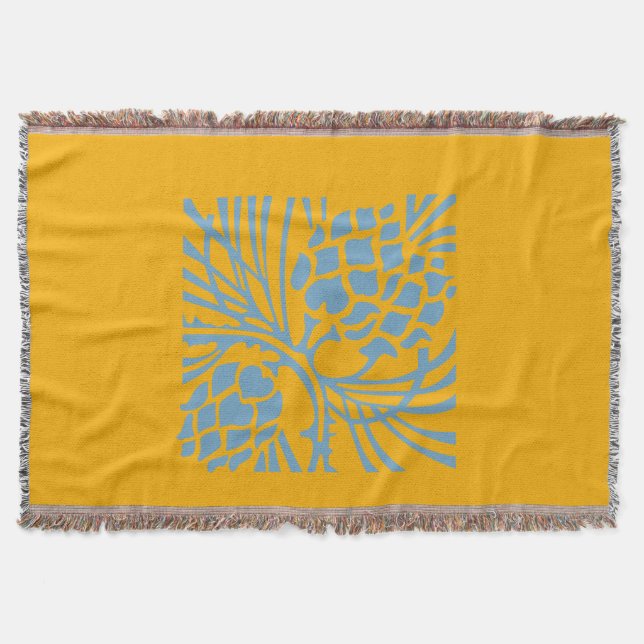 Juli, vacker Fantastisk, Blommigt Filt (Framsidan)