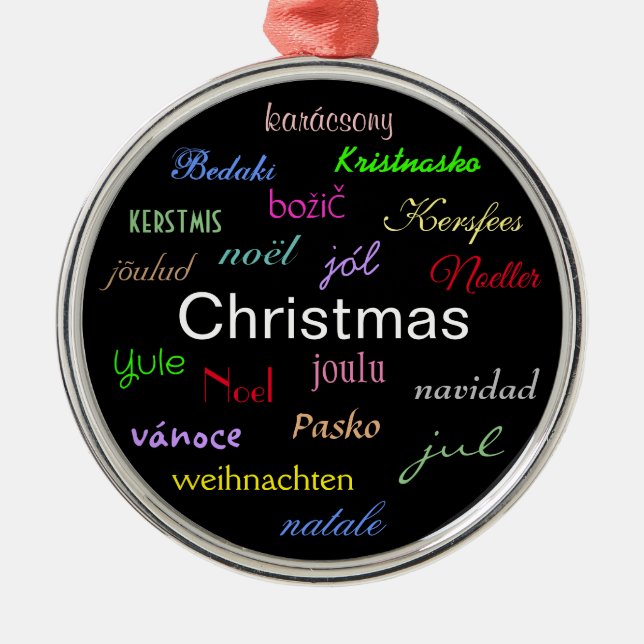 Juli-Världen runt i Black IV Metall Ornam Julgransprydnad Metall (Framsidan)