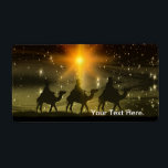 Juli Wise Manar Golden Star of Bethlehem Fraktsedel<br><div class="desc">Tre Wise Manar korsar öknen via Bethlehem-stjärnan för att hitta baby Jesus. frontiernow.com</div>