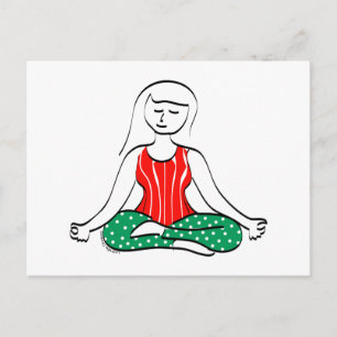 Juli Yoga-vykort Helg Vykort