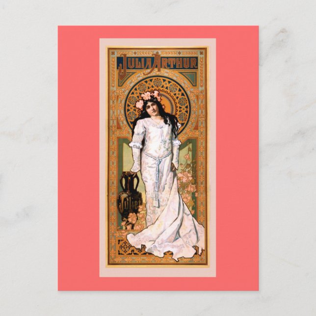 Julia Arthur Vintage affisch Vykort (Framsida)