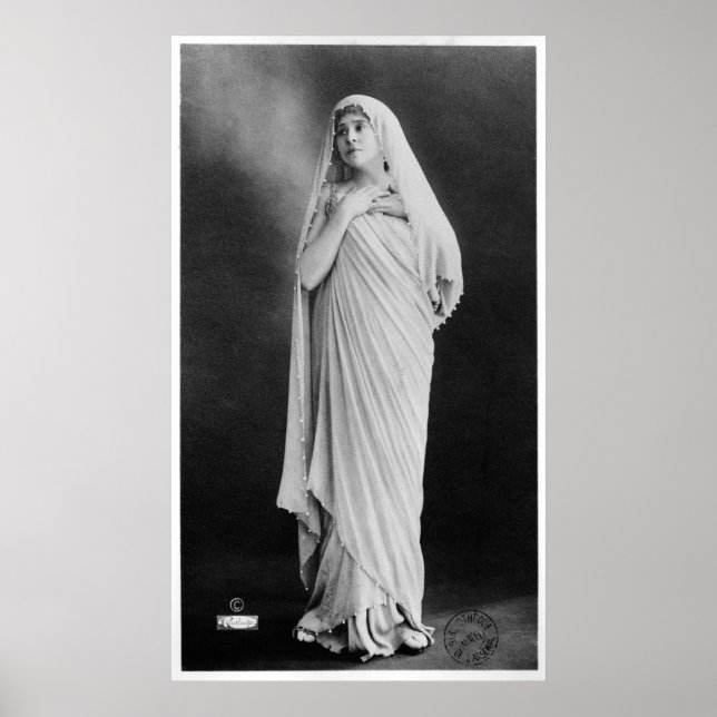 Julia Bartet i "Antigone" av Sofocles Poster (Framsidan)