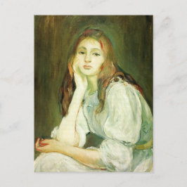 Julia Daydreaming av Berthe Morisot Postcard Vykort