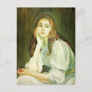 Julia Daydreaming av Berthe Morisot Postcard Vykort