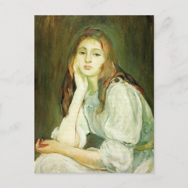 Julia Daydreaming av Berthe Morisot Postcard Vykort (Framsida)