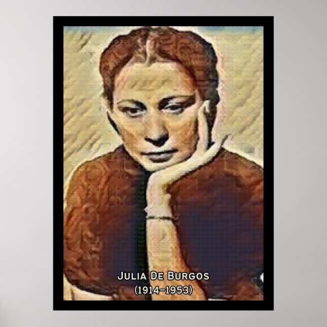 Julia De Burgos Vintage affisch (Framsidan)