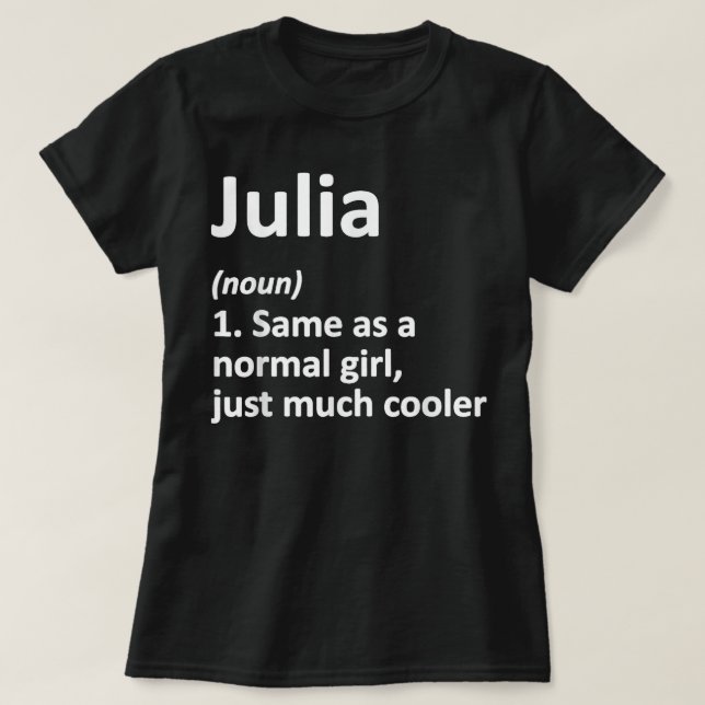 JULIA Definition Personalized Name Funny Birthday  T Shirt (Design framsida)