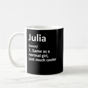 JULIA Definition Personlig Namn Funny Birthday Kaffemugg