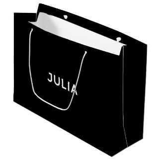 Julia Elegant Gift Bag i Black and White