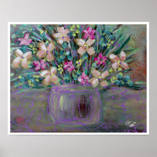 Julia Fine Art Blommigt Painting Poster