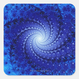Julia Fractal 4 Fyrkantigt Klistermärke