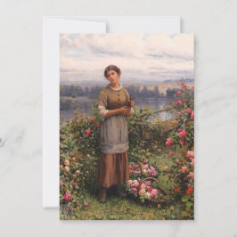 Julia Gathering Ro (vackra flickor och blommor) Kort