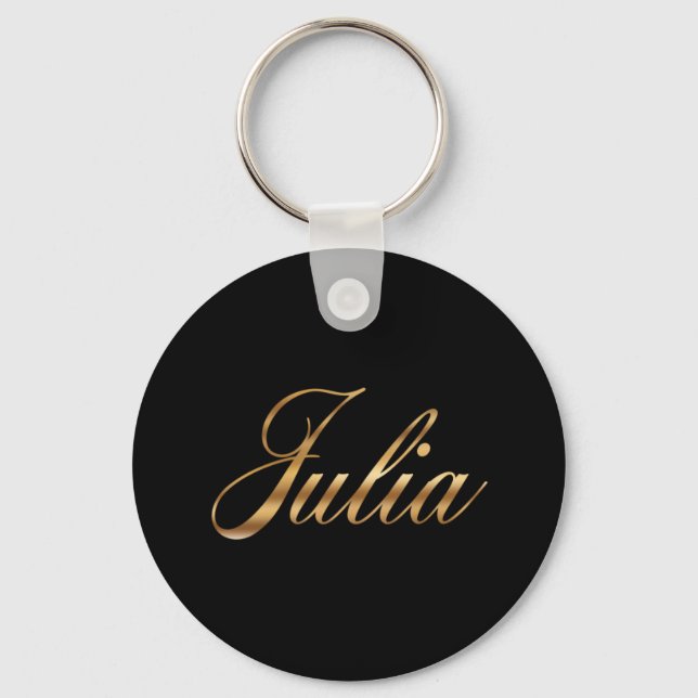 Julia gold Design Lettering Schlüsselanhänger Nyckelring (Framsida)