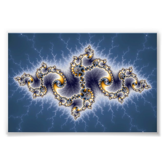 Julia In Blue - Fractal Art Fototryck (Framsidan)