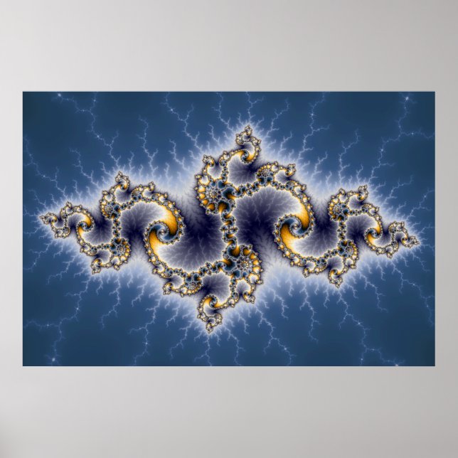 Julia In Blue - Fractal Art Poster (Framsidan)