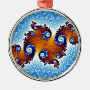 Julia Island Mandelbrot Set Julgransprydnad Metall