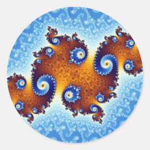 Julia Island Mandelbrot Set Runt Klistermärke