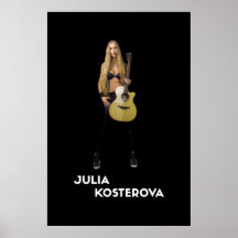 Julia Kosterova LAG Guitars Poster New