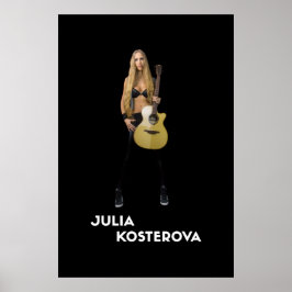 Julia Kosterova LAG Guitars Poster New