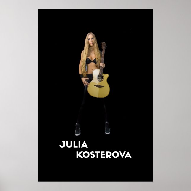 Julia Kosterova LAG Guitars Poster New (Framsidan)
