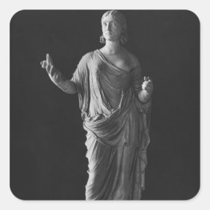 Julia Mamaea mor av kejsaren Severus Alexander Fyrkantigt Klistermärke