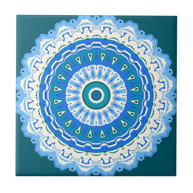 Julia Mandala Blue Kakelplatta (Framsidan)