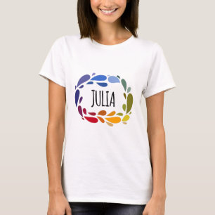 Julia Namn Cute Colorful Gift Named Julia T Shirt